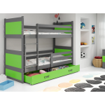 Poschodová posteľ Rico sivo-zelená 200cm x 90cm